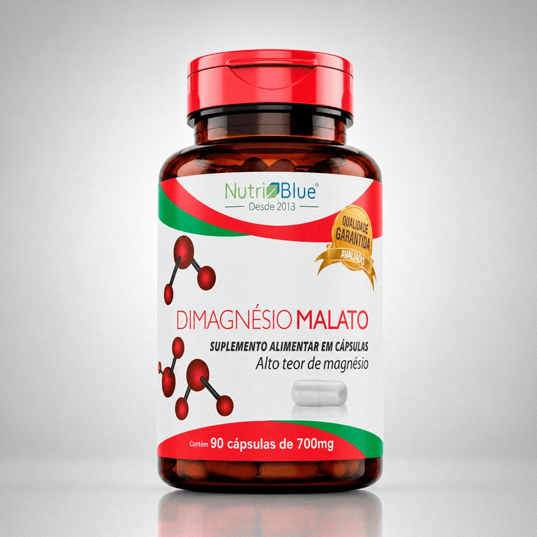Magnésio Dimalato 700mg | 90 Cápsulas | Nutriblue