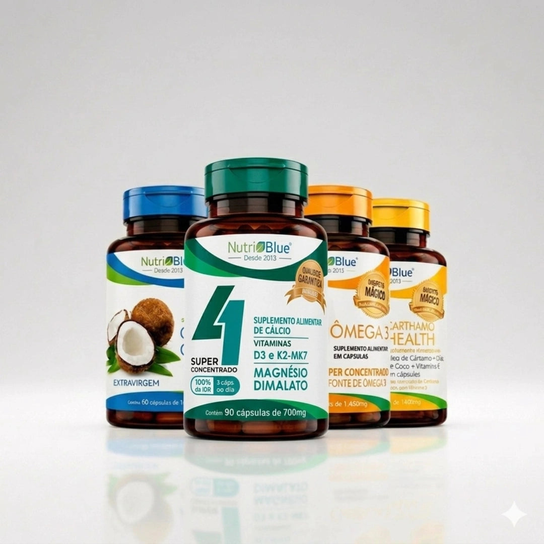 quarteto magico com quarteto vitaminico com K2 nutriblue
